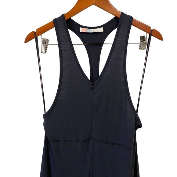 Free People FP Beach Midi Dress Medium Racerback Tank Blue Athleisure Sporty - Picture 2 of 11
